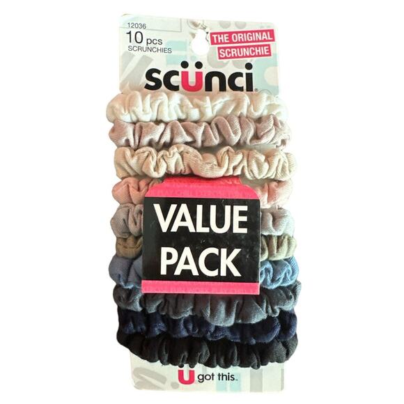 Scunci 10 PCS Value Pack Scrunchies - Multicolor - Picture 1 of 2